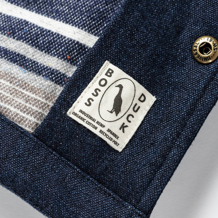 material shot of boss duck logo
