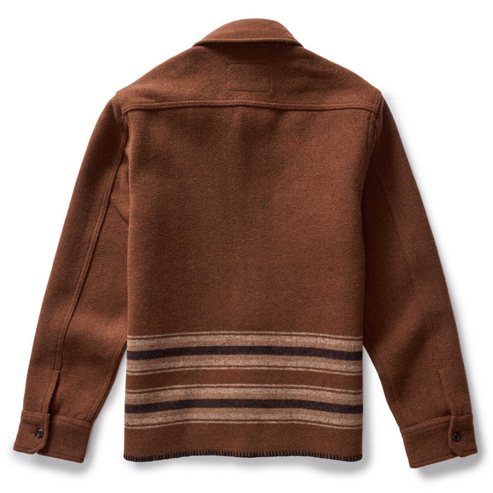 flatlay of the back of The Ranger Shirt in Tarnished Copper Blanket Stripe