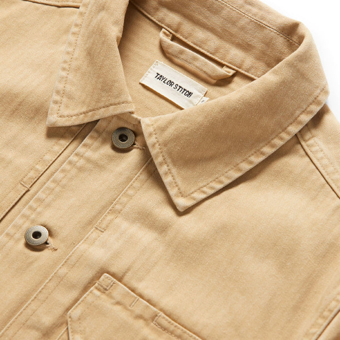 material shot of The Reserve Shirt in Khaki Herringbone