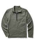 flatlay of The Ridgeline Merino Half Zip in Field Olive