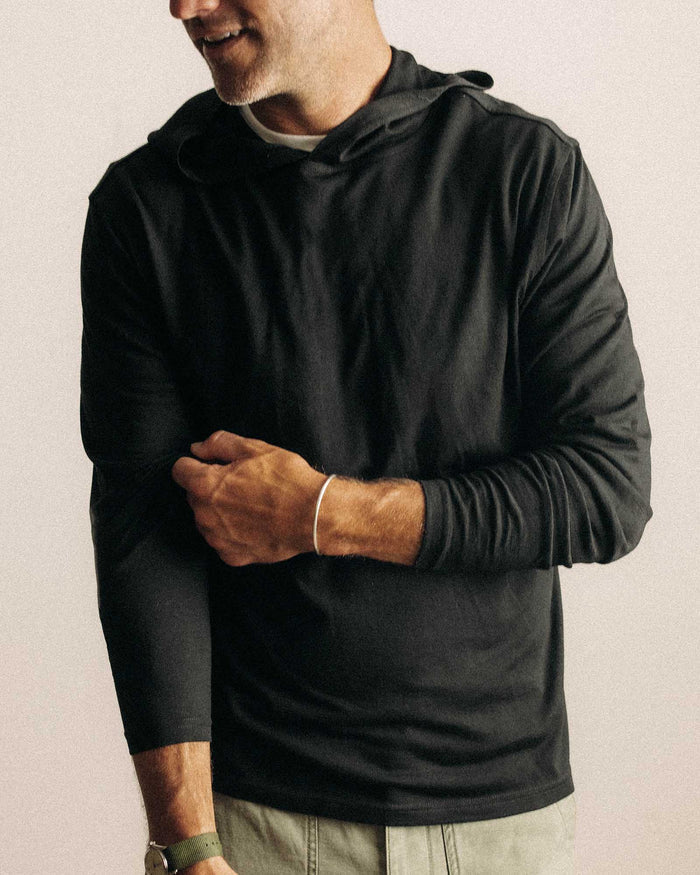 The Ridgeline Merino Hoodie in Coal