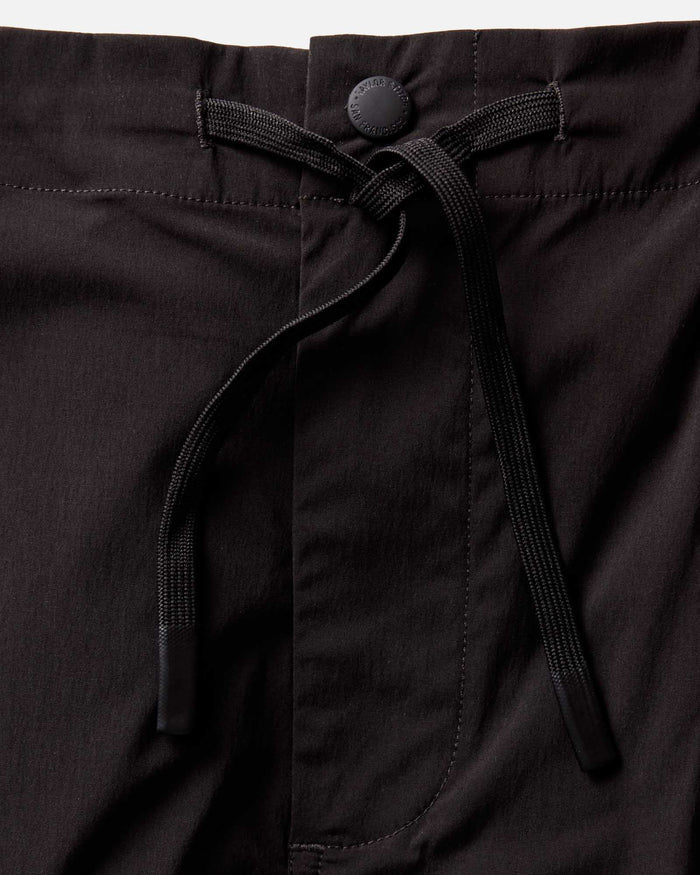 material shot of the waistband on The Ridgeline Short in Coal