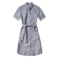The Riley Dress in Indigo Stripe