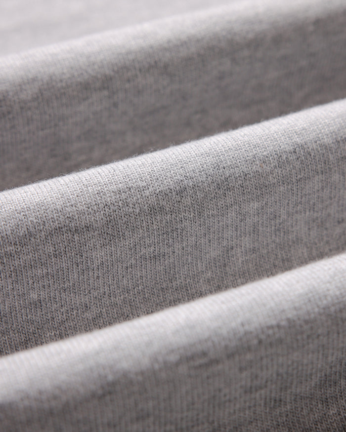 material shot of the fabric on The Rugby Shirt in Heather Grey