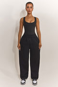 The Sculpt Vest Top in Black