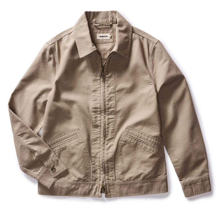 flatlay of The Shifter Jacket in Baked Soil Canvas