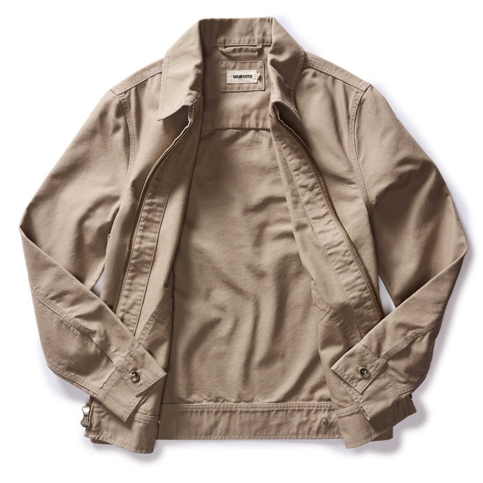open flatlay of The Shifter Jacket in Baked Soil Canvas