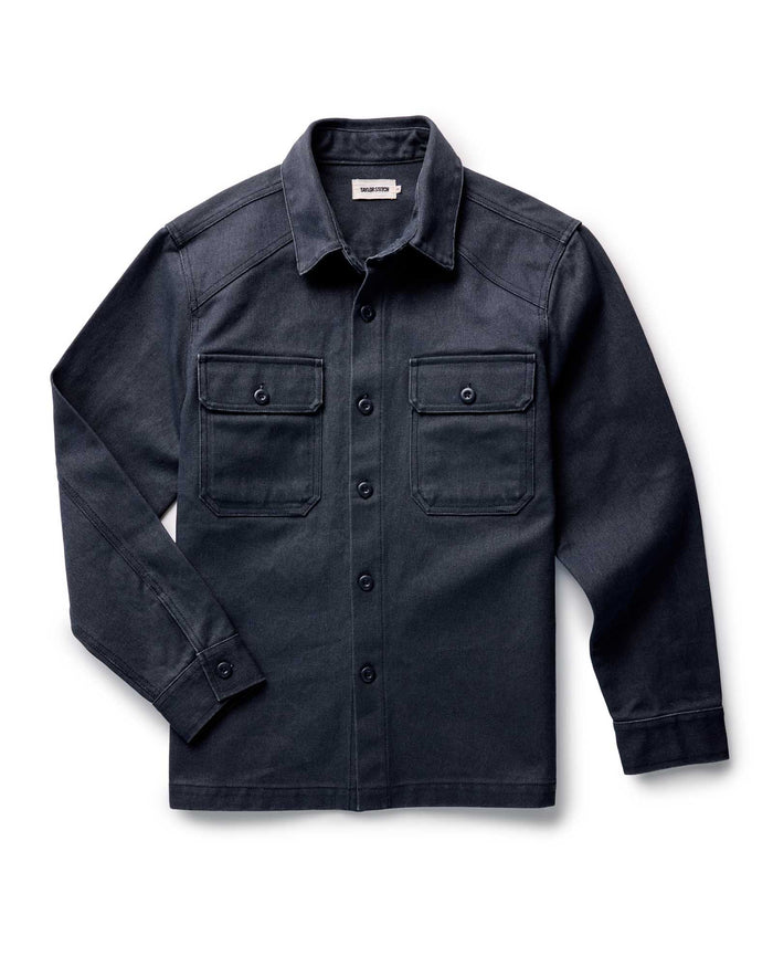 flatlay of The Shop Shirt in Navy Chipped Canvas