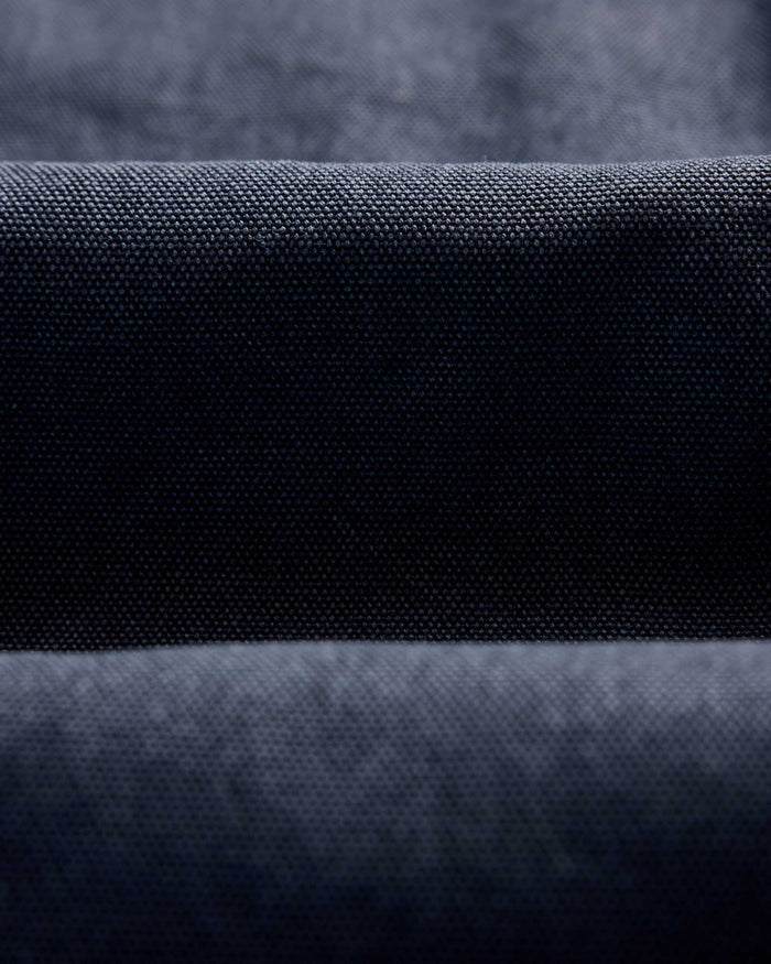 material shot of the fabric on The Shop Shirt in Navy Chipped Canvas