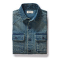 flatlay of The Shop Shirt in Sawyer Wash Selvage Denim