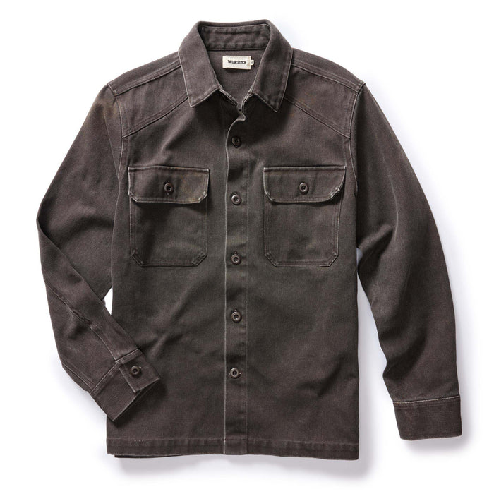 flatlay of The Shop Shirt in Soil Chipped Canvas