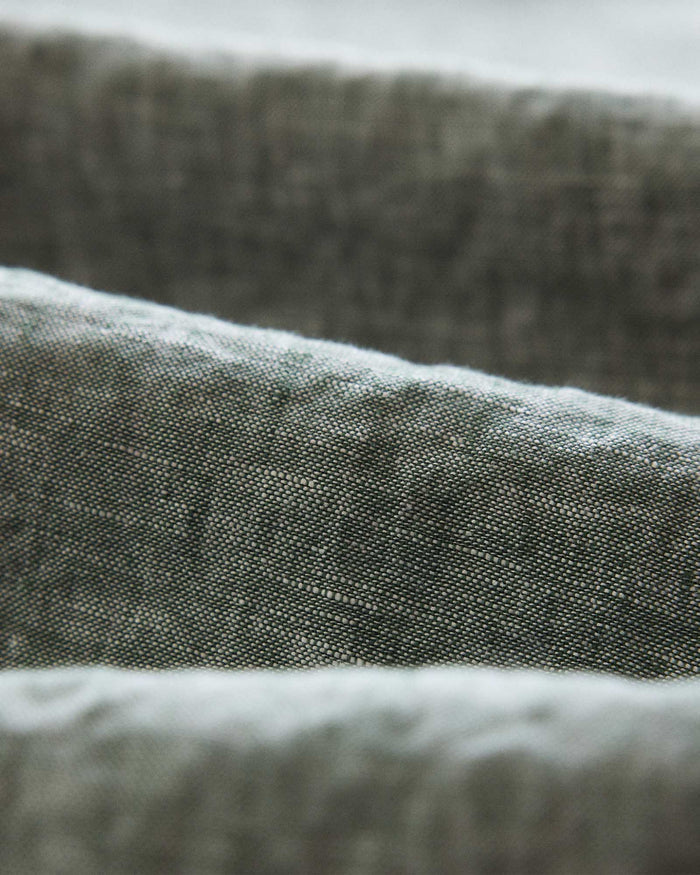 material shot of the fabric on The Short Sleeve California in Cilantro Hemp