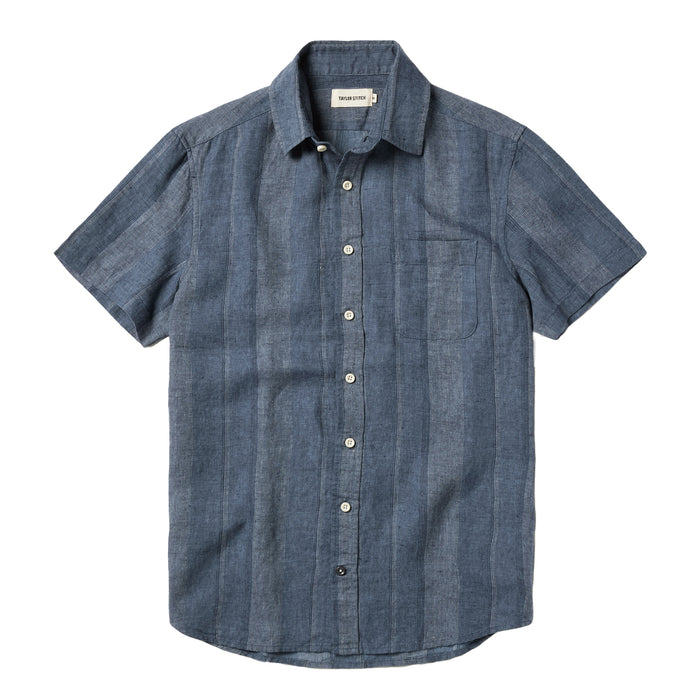 flatlay of The Short Sleeve California in Dusk Stripe