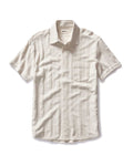 flatlay of The Short Sleeve California in Heather Ash Pointelle Stripe