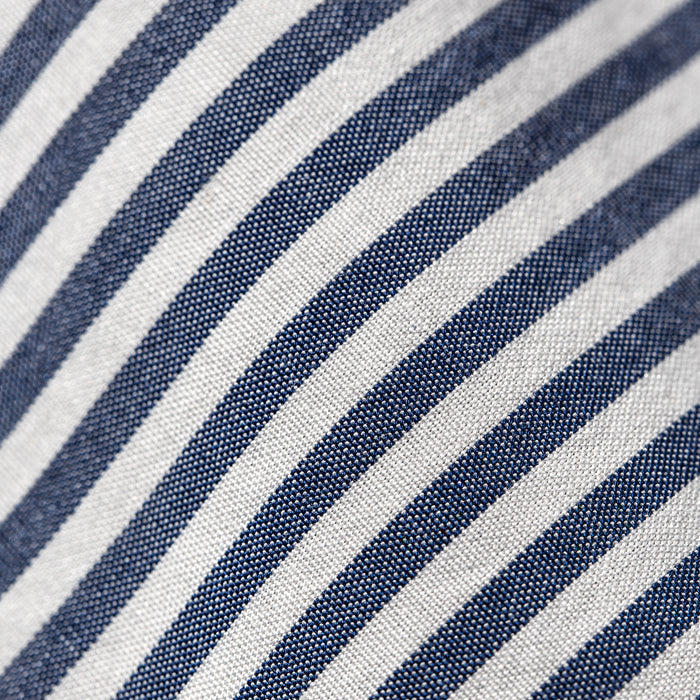 The Short Sleeve California in Navy Stripe Poplin