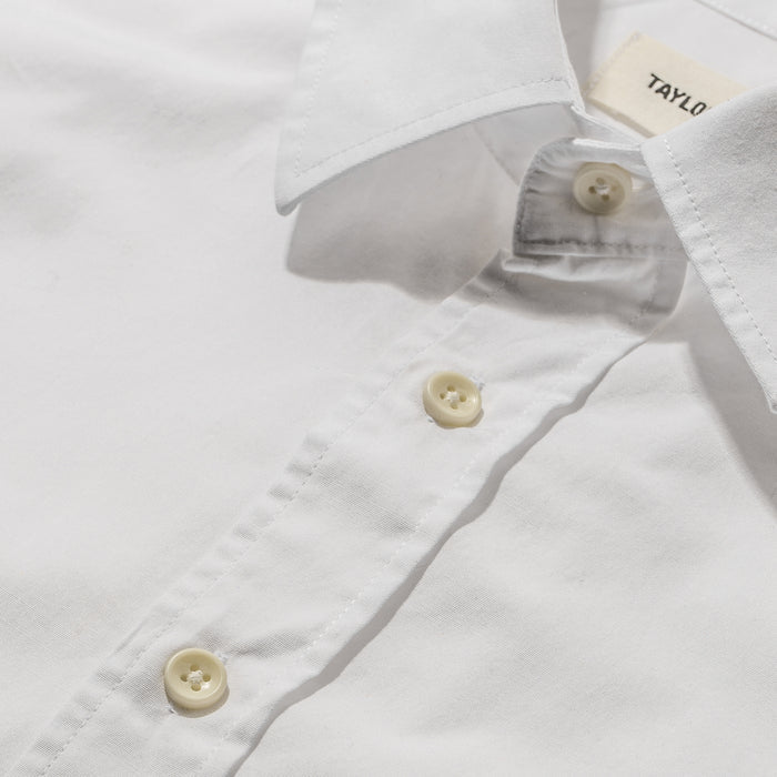 The Short Sleeve California in White Poplin