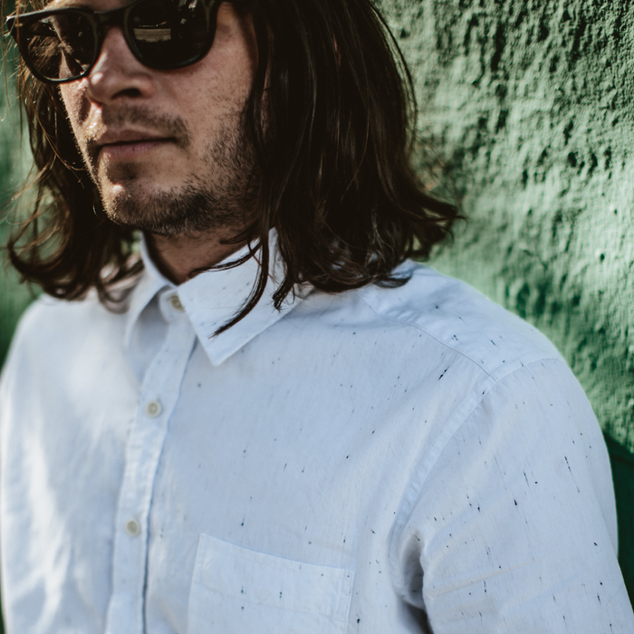The Short Sleeve California in White Spacedye