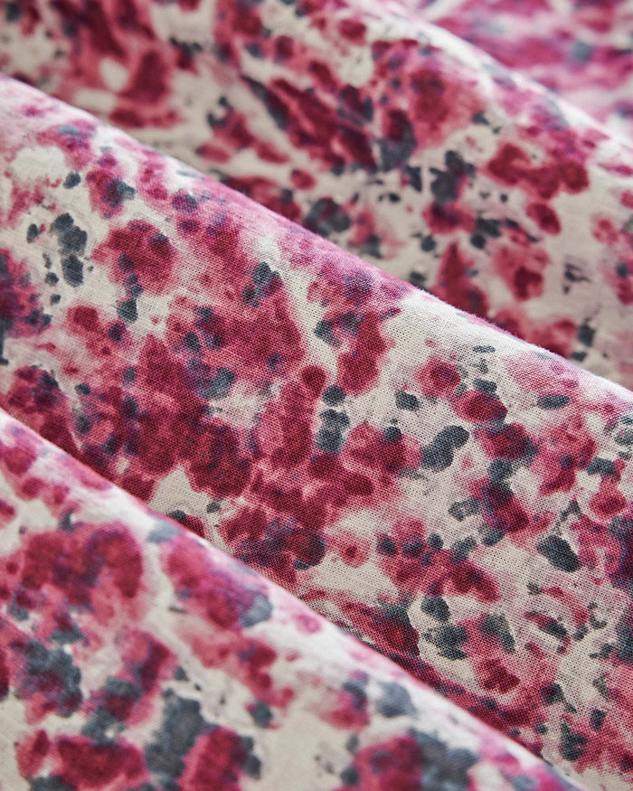 material shot of the fabric on The Short Sleeve Carter in Hibiscus