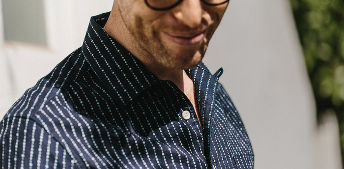 The Short Sleeve Hawthorne in Indigo Moon Phase workshop header  [tr]
