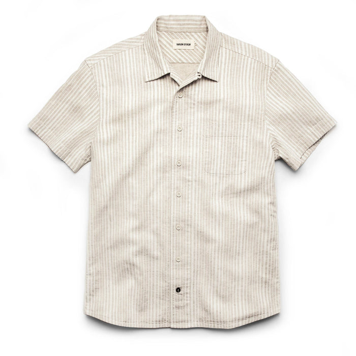 The Short Sleeve Hawthorne in Natural Stripe