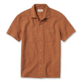 flatlay of The Short Sleeve Hawthorne in Rust Pickstitch Waffle