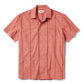 flatlay of The Short Sleeve Hawthorne in Rust Stripe