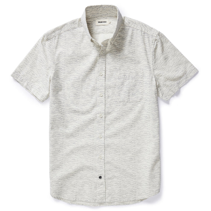 flatlay of The Short Sleeve Jack in Gulf Stream
