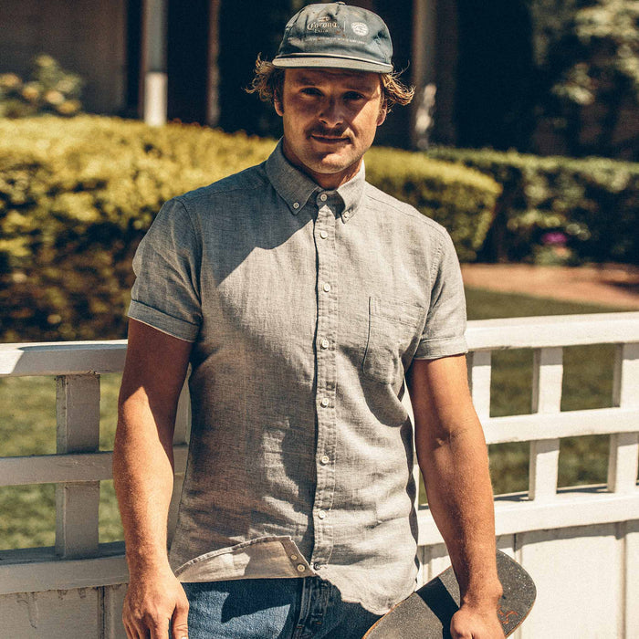 The Short Sleeve Jack in Heather Navy