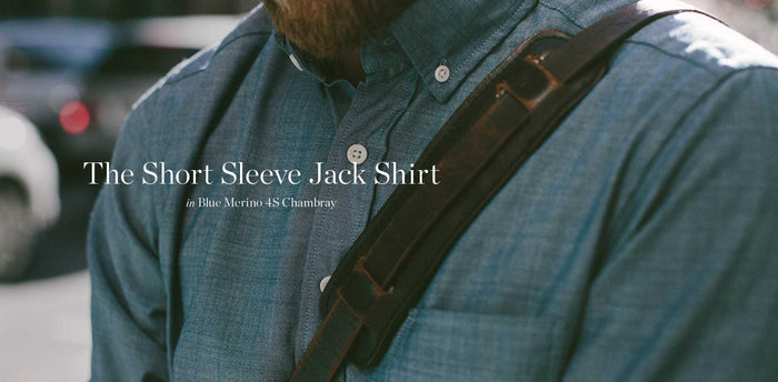 The Short Sleeve Jack in Blue Merino 4S Chambray workshop header