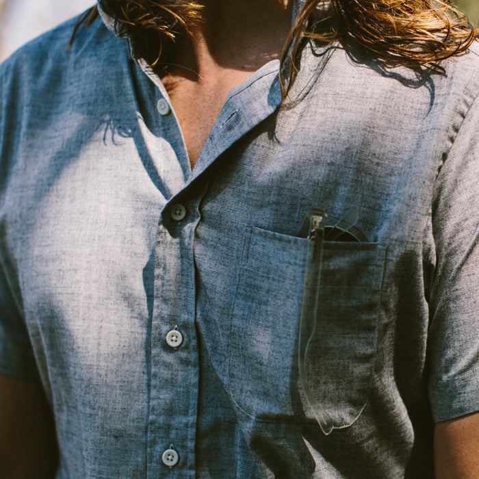 The Short Sleeve Jack in Steel Chambray