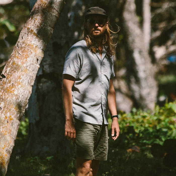 The Short Sleeve Jack in Steel Chambray