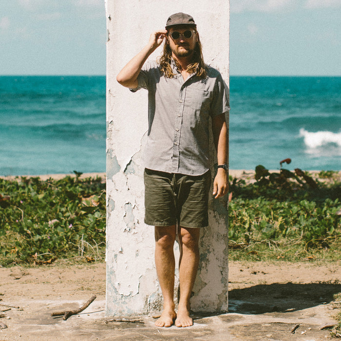 The Short Sleeve Jack in Steel Chambray