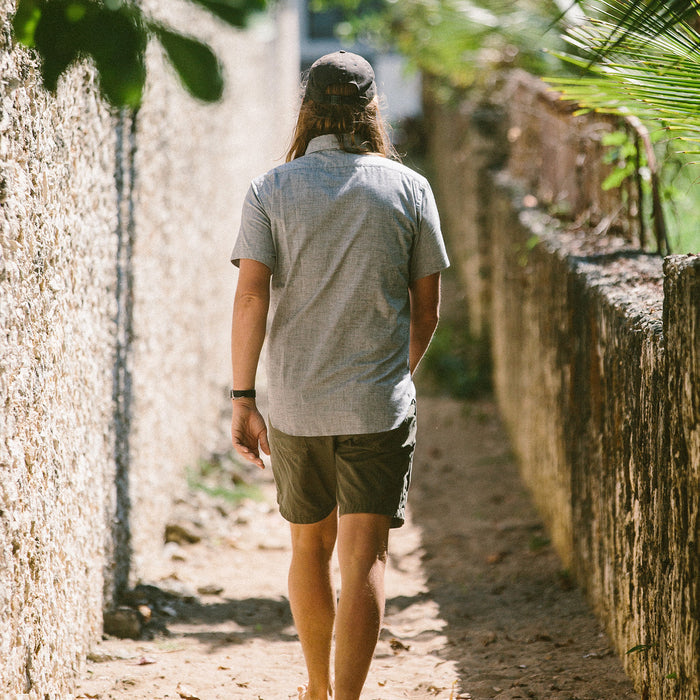 The Short Sleeve Jack in Steel Chambray