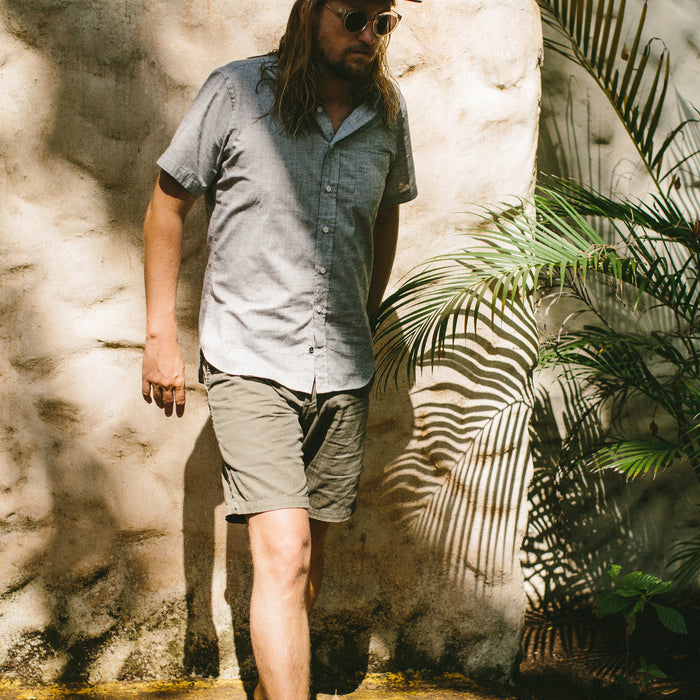 The Short Sleeve Jack in Steel Chambray