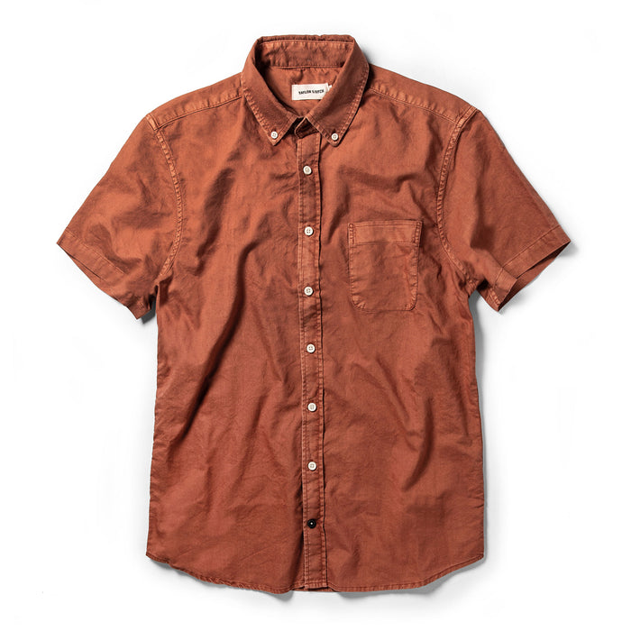 The Short Sleeve Jack in Terracotta Oxford