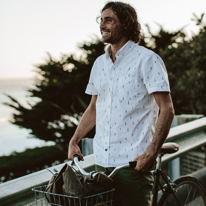 The Short Sleeve Jack in Tree Top Poplin