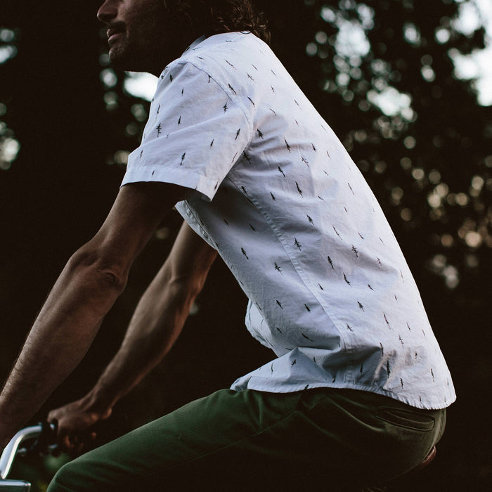 The Short Sleeve Jack in Tree Top Poplin