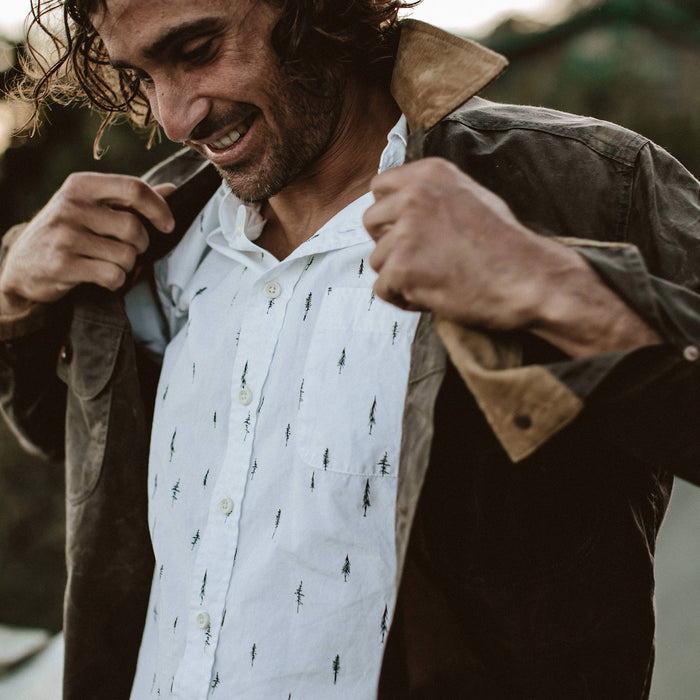 The Short Sleeve Jack in Tree Top Poplin