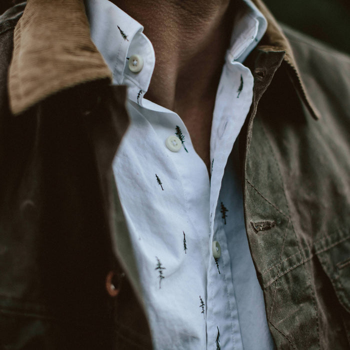 The Short Sleeve Jack in Tree Top Poplin
