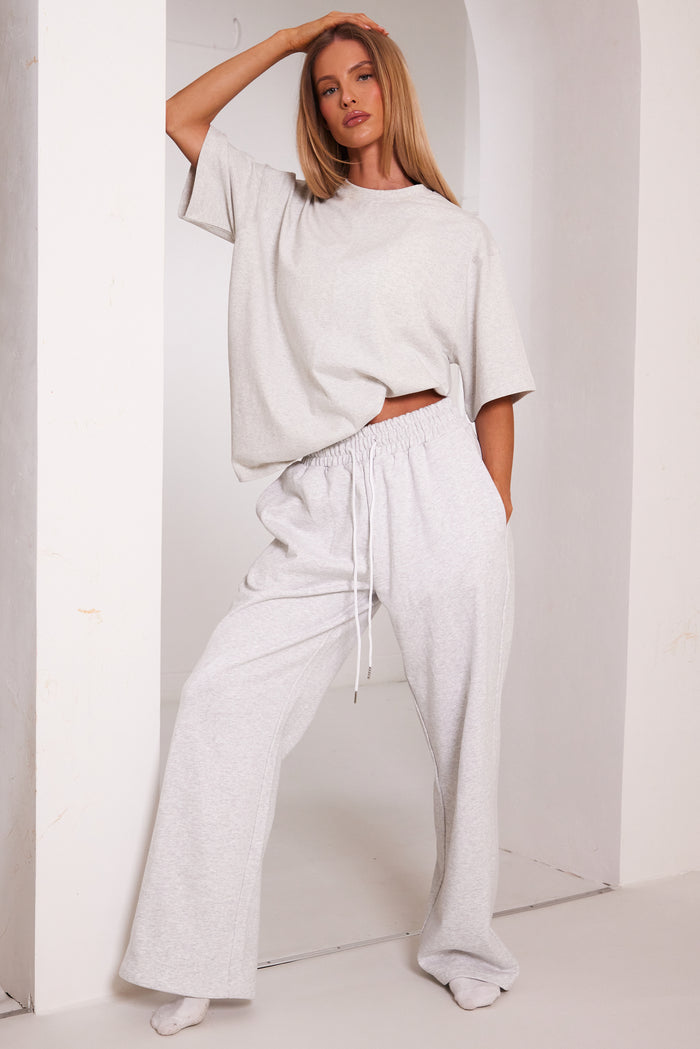 The Short Sleeve Oversized Tee in Light Grey
