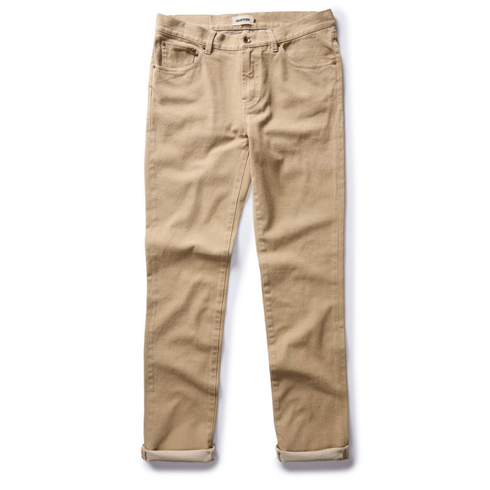 flatlay of The Slim All Day Pant in Light Khaki Broken Twill, shown in full