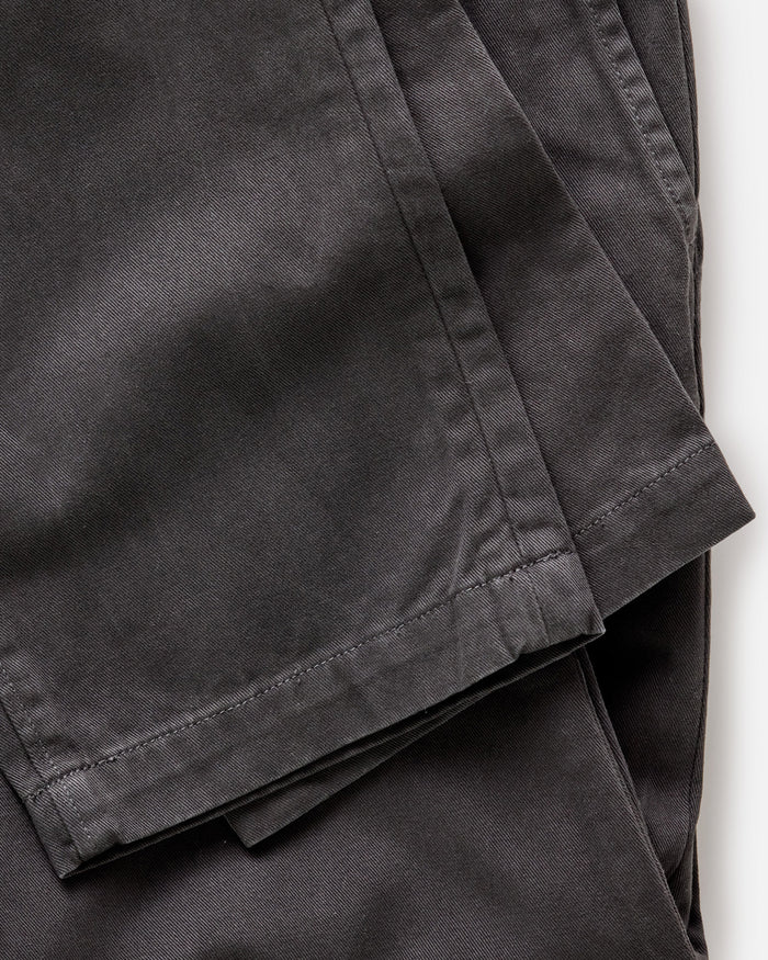 material shot of the leg cuffs on The Slim Foundation Pant in Organic Faded Black