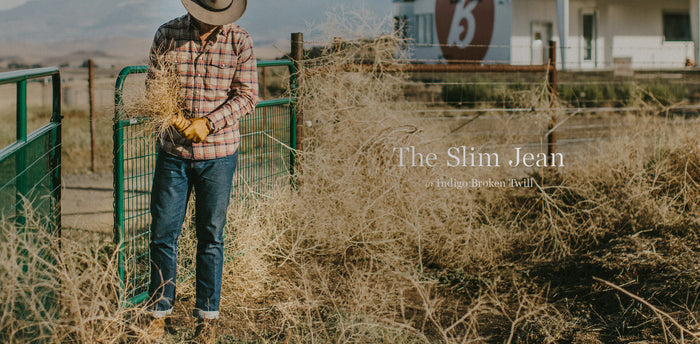 The Slim Jean in Indigo Broken Twill workshop header