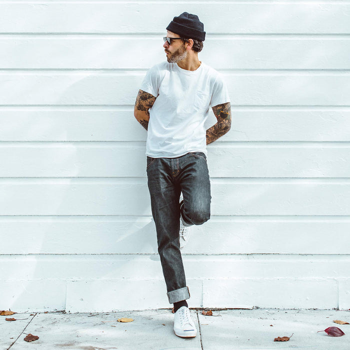 Dave in street style and a beanie
