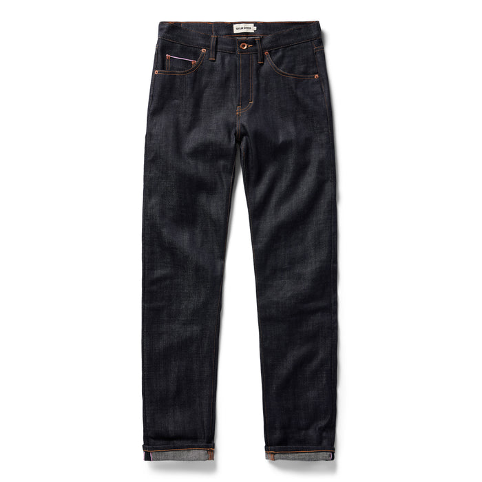 flatlay of The Slim Jean in Kuroki Welterweight Slub