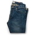 front flatlay of The Slim Jean in Sawyer Wash Organic Selvage