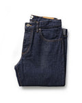 folded flatlay of The Straight Jean in Rinsed Yoshiwa Selvedge