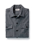 folded flatlay of The Surplus Shirt in Faded Black Reverse Sateen