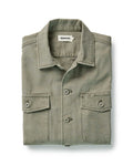 The Surplus Shirt in Field Olive Reverse Sateen