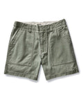 The Surplus Short in Field Olive Reverse Sateen
